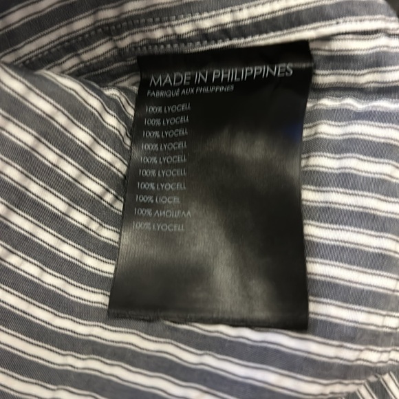 Club Monaco Short Sleeve Camp Collar Seersucker Button Down Shirt Grey - M - NWT - Picture 8 of 10